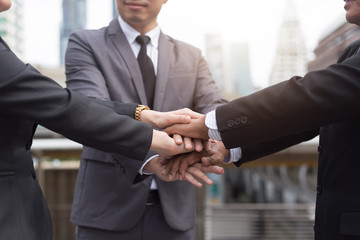 Businessmen shake hands