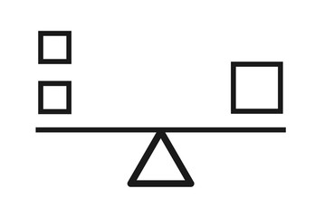 Balance harmony vector icon isolated on transparent background. Business flat concept