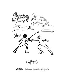 스포츠 포스터 / 손으로 그린 스포츠 그림