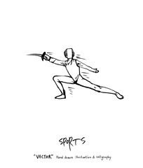 스포츠 포스터 / 손으로 그린 스포츠 그림