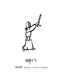 스포츠 포스터 / 손으로 그린 스포츠 그림