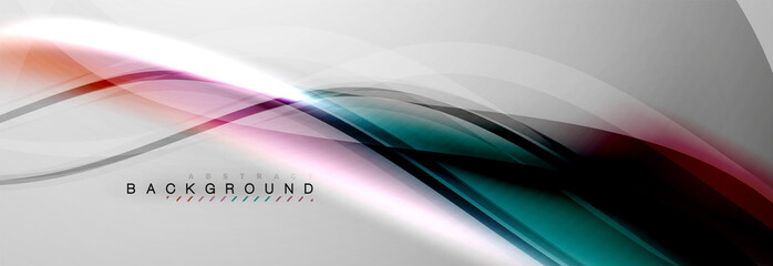 Smooth flowing wave motion concept background