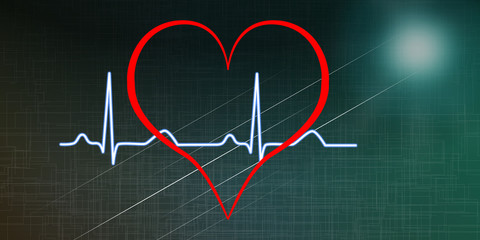 Concept of a heart beats graph