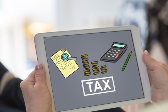Tax concept on a tablet