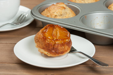 Homebaked Upside Down Maple And Apple Muffins.