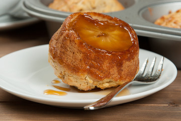 Homebaked Upside Down Maple And Apple Muffins.