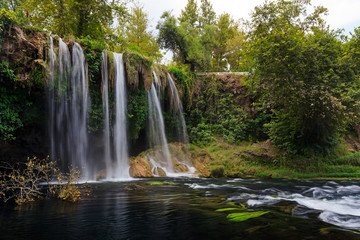 ANTALYA, TURKEY - JULY 04, 2016: Duden waterfall at Antalya