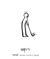 스포츠 포스터 / 손으로 그린 스포츠 그림