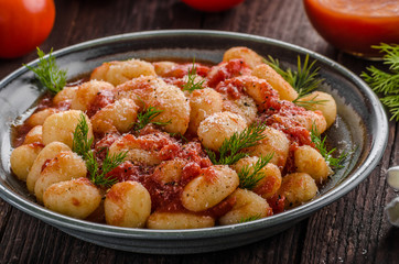 Gnocchi tomato sauce herbs