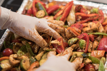 Mixed Veggies Preparation 