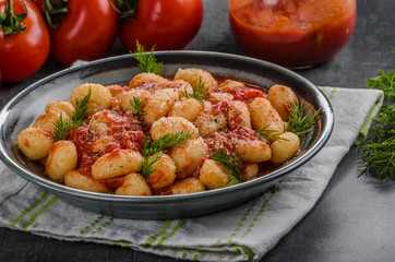 Gnocchi tomato sauce herbs