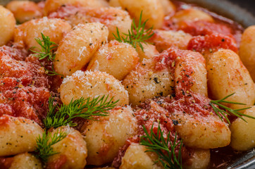 Gnocchi tomato sauce herbs