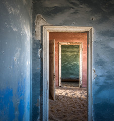 Abandoned ghost town of Kolmanskop in Namibia