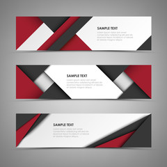Fototapeta premium Collection abstract banners with different design patterns