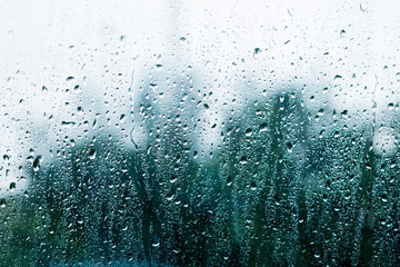 Water droplet on windshield