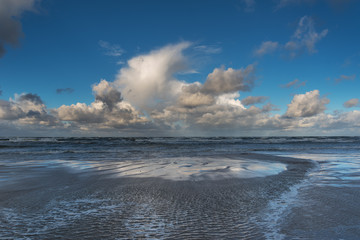 Windy day by Baltic sea, Liepaja, Latvia.