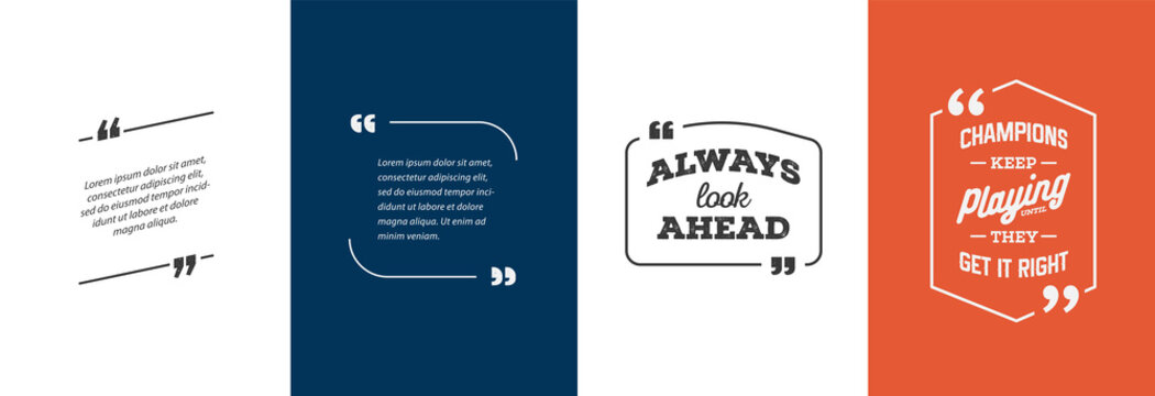 Remark Quote Template Bubble. Template Vector Set.