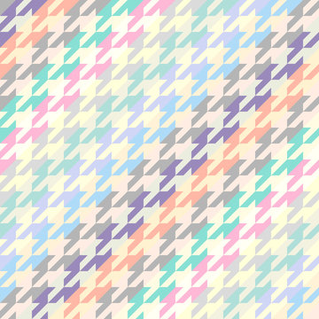 Seamless geometric pattern. Classic Hounds-tooth pattern in a patchwork collage style. Vector image.