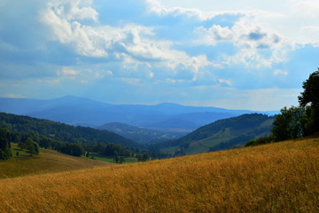 view from the pass near Lądek Zdrój to The Śnieżnik Mountains