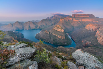 Aerial of Blyde River Canyon Three Rondavels - South Africa