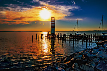 Neusiedler See am Abend bei Podersorf