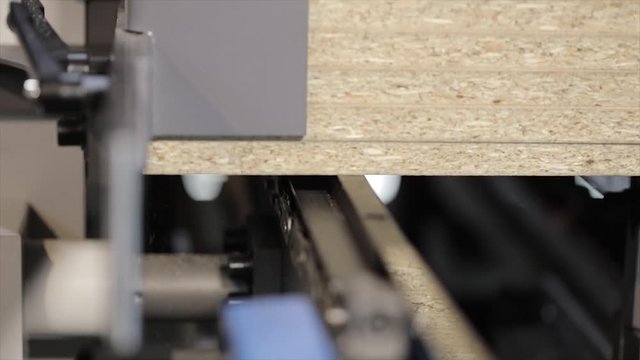 Modern woodworking machin with CNC. Work mechanisms of industrial woodworking machine tools