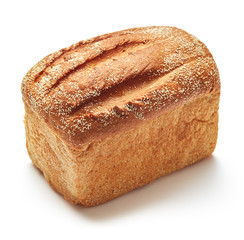 loaf of bread isolated on white