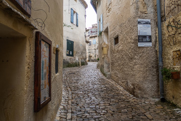 Narrow medieval street in France