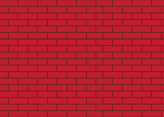 Fototapeta na wymiar Red brick wall vector. Brickwall abstract background