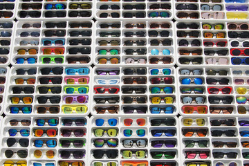 Fototapeta premium A view of colorful sunglasses