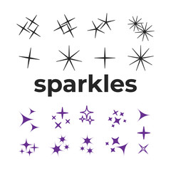 Bright firework, decoration twinkle, shiny flash. Sparkle lights vector