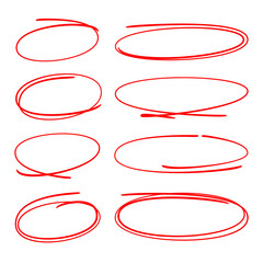 red circle for highlighting text