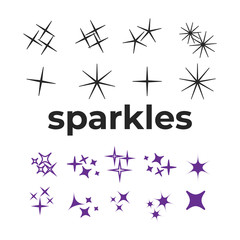 Glowing light effect star. Sparkle lights vector