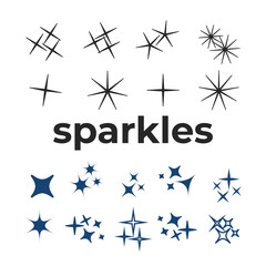 Glowing light effect star. Sparkle lights vector