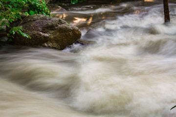Swallon Mountain Stream Swiftly Flowing Down Mountain After Heavy Rains
