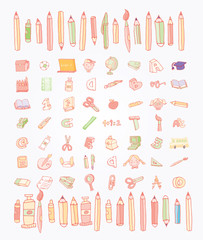 Back to school, vector illustration.	