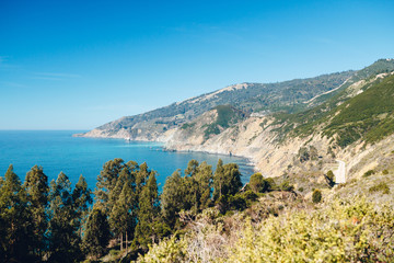 Fototapeta na wymiar View Of The Coastline In Big Sur, California
