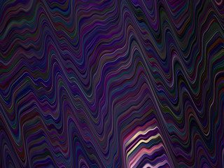 Gradient neon stripes, wavelike shapes, imitation of the surface of stones, space planets, surreal celestial bodies.