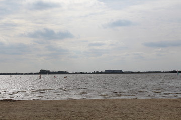 On the "Great Sea" in Ostfriesland, Germany - popular with surfers