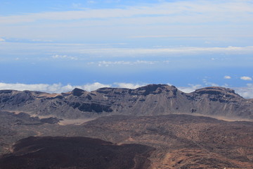Naklejka na ściany i meble The view from volcano with Teide National park of Tenerife, Canary Islands, Spain