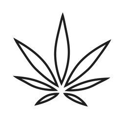 Cannabis Sign. Vector Leaf.