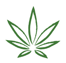 Cannabis Sign. Vector Leaf.