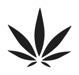 Cannabis Sign. Vector Leaf.