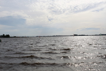 On the "Great Sea" in Ostfriesland, Germany - popular with surfers
