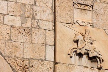 Details in Porec in Kroatien - Reliefs