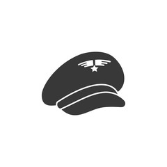 pilot's cap icon. Element of airport icon. Premium quality graphic design icon. Signs and symbols collection icon for websites, web design, mobile app