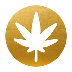 Cannabis Sign. Vector Leaf.