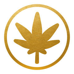 Cannabis Sign. Vector Leaf.