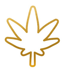 Cannabis Sign. Vector Leaf.