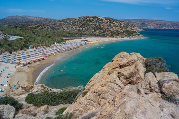 Obraz premium a view of crete island in greece